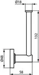 Ideal Standard Papier- und Reserverollenhalter in Chrom-Ausführung, mit klaren Linien und ohne Deckel, geeignet für Wandmontage.